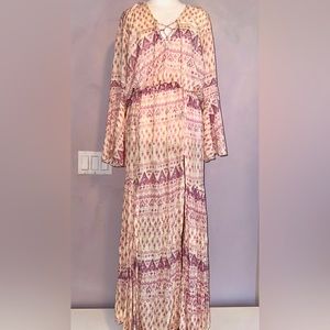 Boho Beachy Chic Maizy Cummings Maxi Dress pinks Size Medium
